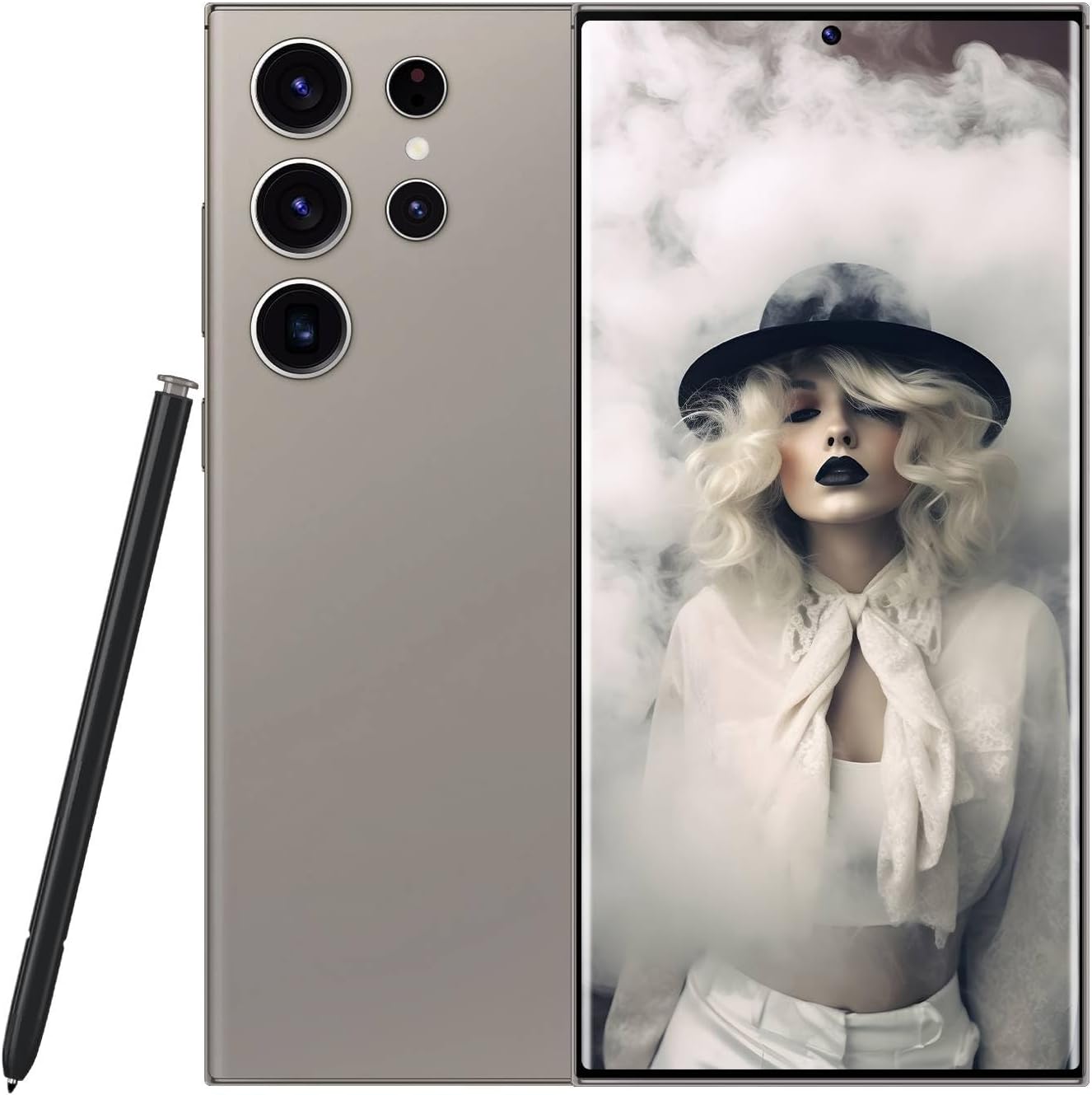 S24 Ultra Cell Phone 5G Unlocked Phone Android 14.0 8+256GB 6.8" HD Screen Dual SIM 108MP+48MP Camera 6800 mAh Built-in Pen