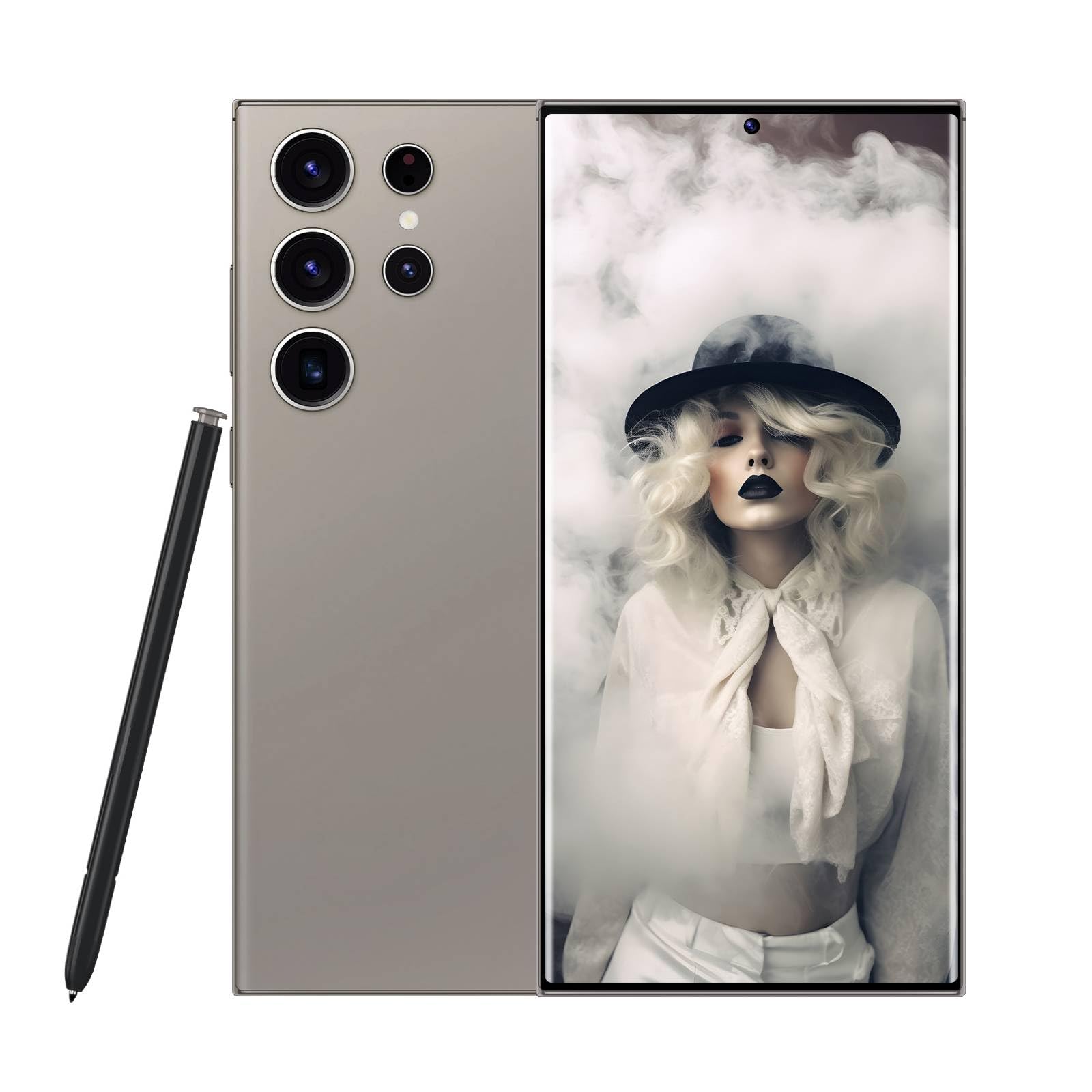 S24 Ultra Unlocked Phones 5G Cell Phone Android 14.0 8+256GB 6.8" HD Screen Dual SIM 108MP+48MP Camera 6800 mAh Built-in Pen (Gray)