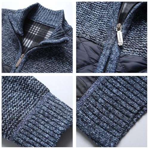 Hdhdeueh Men Casual Loose Knit Sweaters Autumn Winter V Neck Slim Fit Keep Warm Solid Cardigan Sweater4