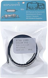 DIMENXONG Conjuntos y componentes electrónicos DIY 100 unids SMD 5730 (5630) LED emisora ​​lámpara diodo Chip Caliente Fresco Blanco Rojo Verde Azul Amarillo Naranja Rosa Rosa (Color : Pink)