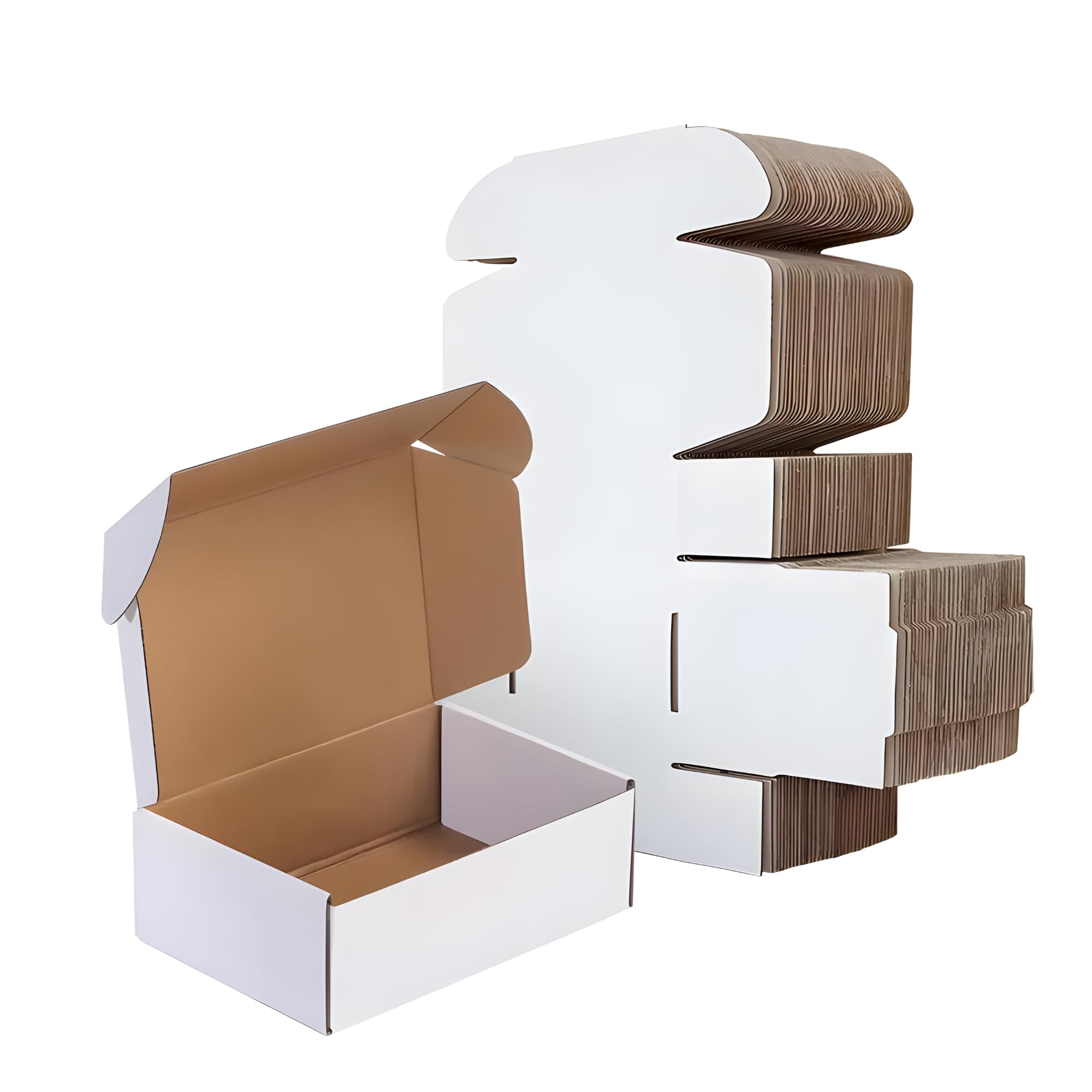 White Corrugated Cardboard Mailer Boxes, 50 Small Shipping Boxes, 4.5" x 3" x 1", Bulk Pack-picture-21