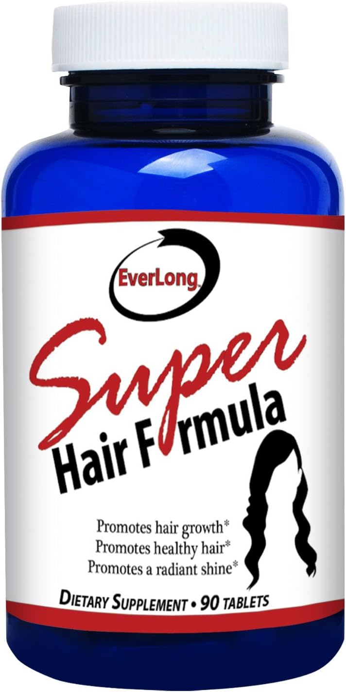 Everlong Hair Growth Vitamins - Best Hair Vitamins for Faster Hair Growth - Helps Grow Hair Fast - Hair Skin and Nails Growth Vitamins for Women, Men, Kids, African and Black Hair - Healthy Hair Vitamins and Supplements Helps Grow Hair Faster and Longer - Made in USA