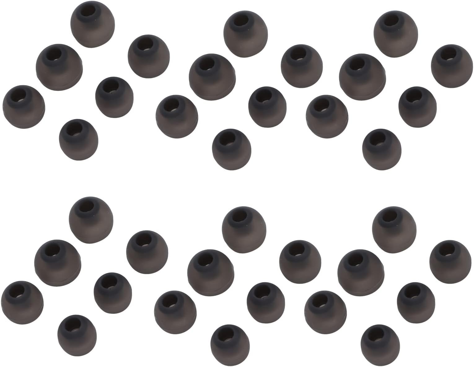 Sorandy Silicone Earbud Tips Soft Lightweight Noise Isolating Replacement Earplugs for 4.5mm‑6.0mm Earphones, 36pcs for Wireless and Wired Earphones