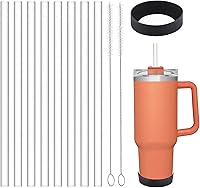 Vista 9 de GREANT 8 fundas de popote compatibles con vasos y vasos Stanley Adventure Quencher de 40 onzas – 0.4 pulgadas de silicona con puntas