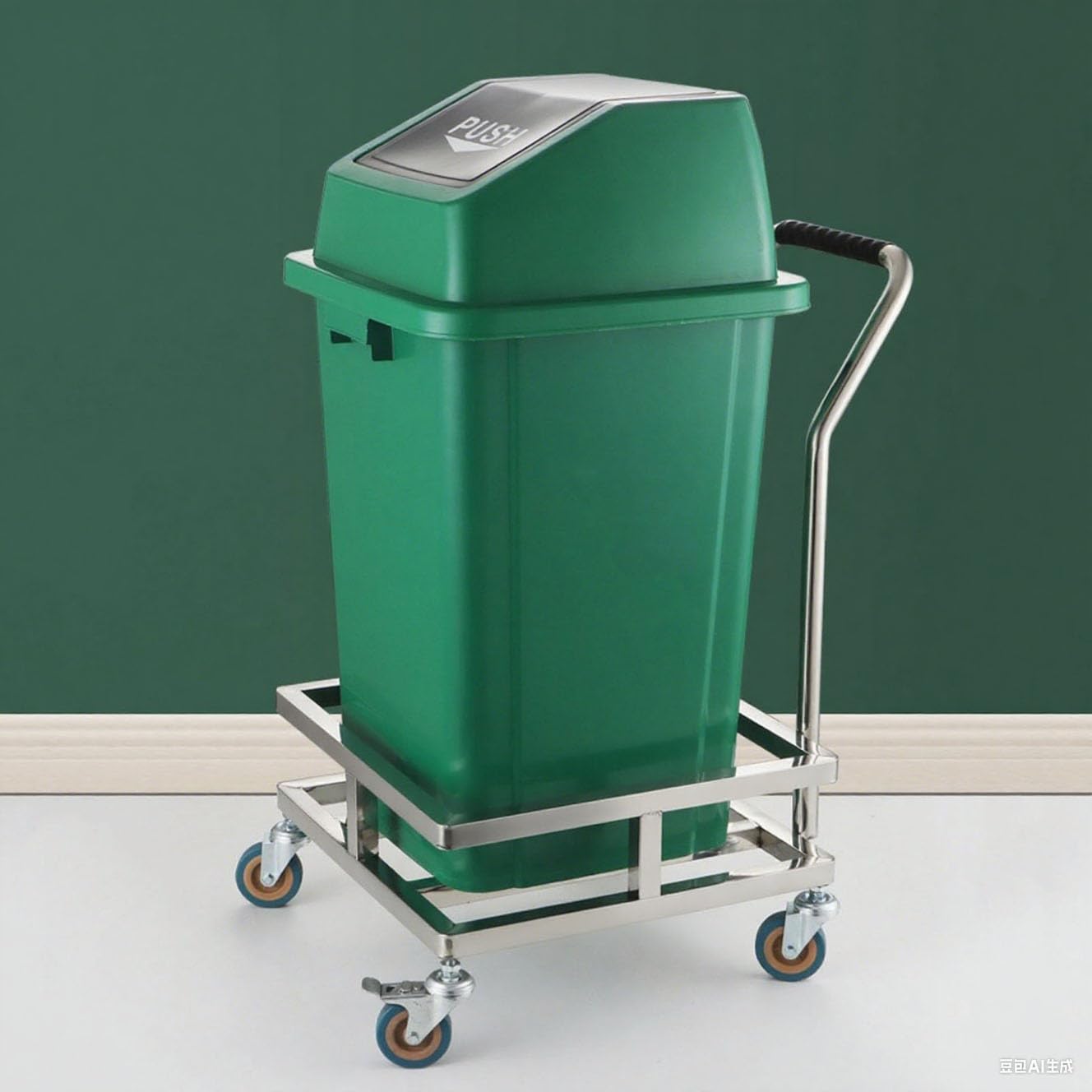 Robuster Rollwagen mit Rollen für Rolleimer, Fässer und Eimer