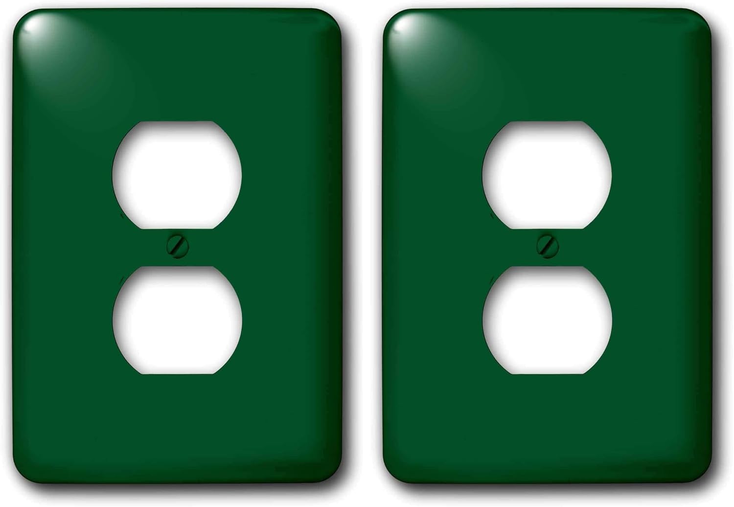3dRose lsp_30643_6 Two Plug Outlet Cover with Forest Green (Pack of 2)