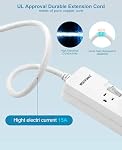 ROOTOMA Protecteur de bande de puissance avec interrupteurs individuels,6-Foot 14AWG Cordon à longue extension 1875W/15A Mont mural pour Bureau Dorm Home Theatre (6outlets-6ft)