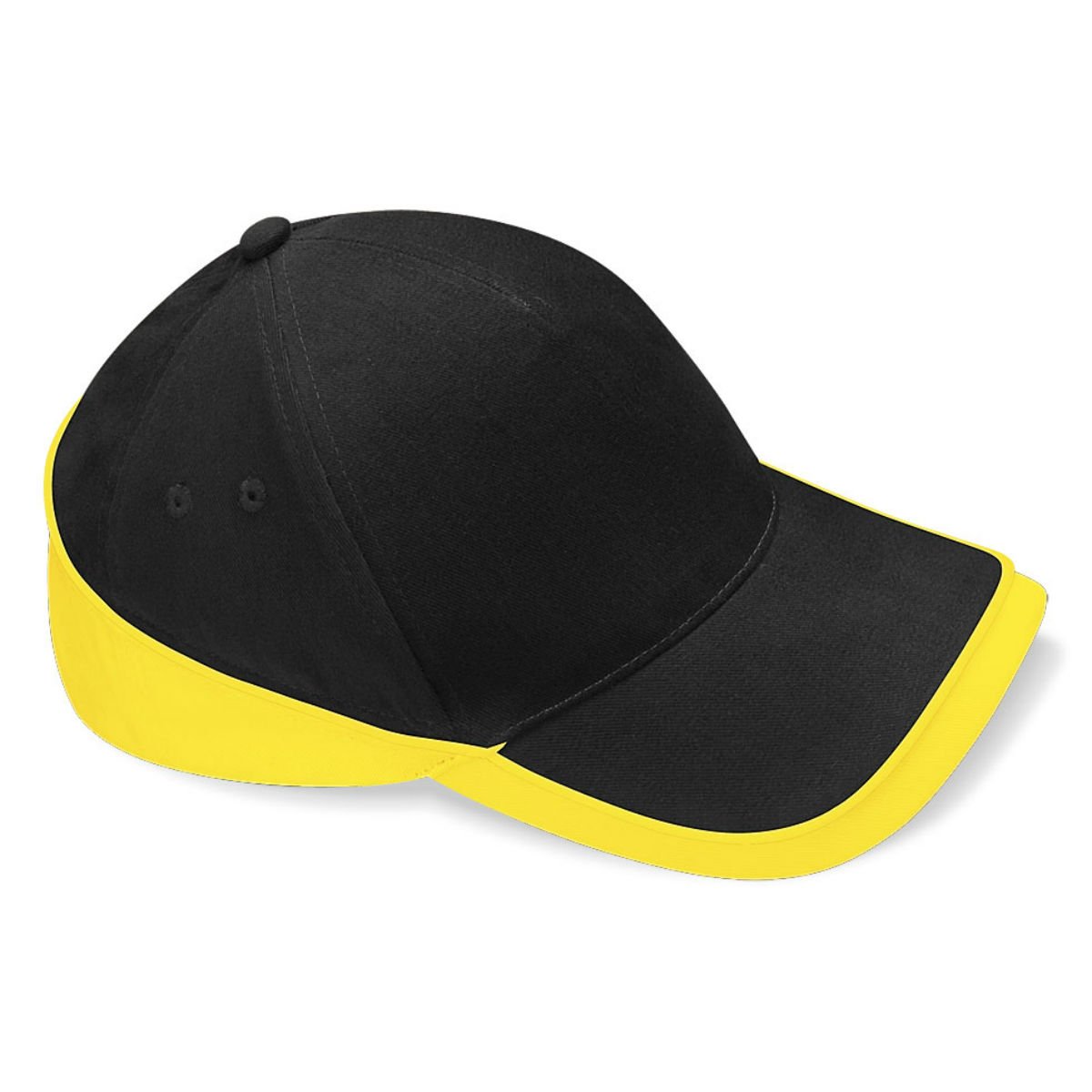 Beechfield Teamwear Cap in Black/Yellow