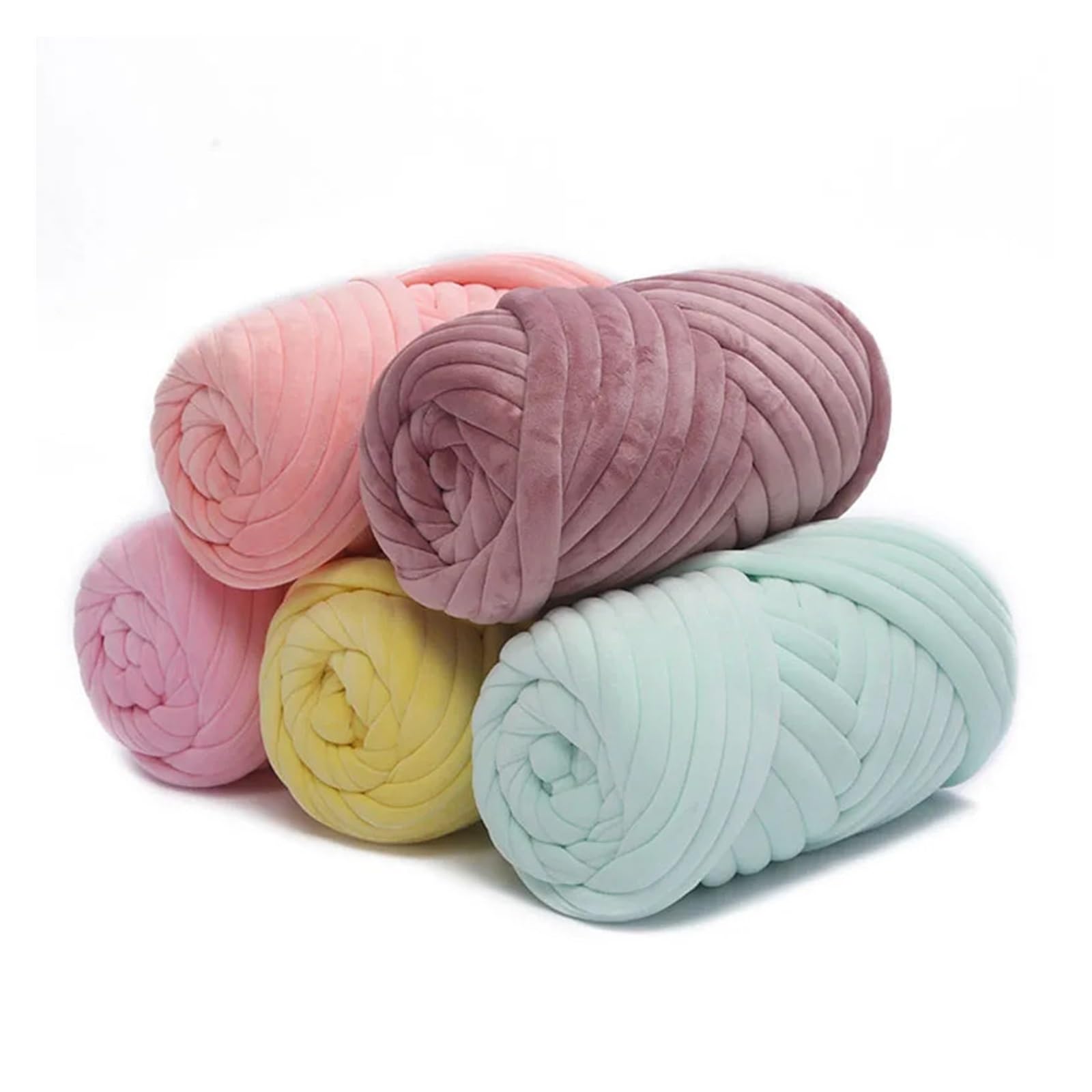 Lana Gruesa Hilo grueso de superterciopelo Multicolor, hilo gigante y voluminoso for tejer a mano, bricolaje, brazo, manta grande, tejido alfombras, 0,5/1kg para Alfombra(6-1KG)