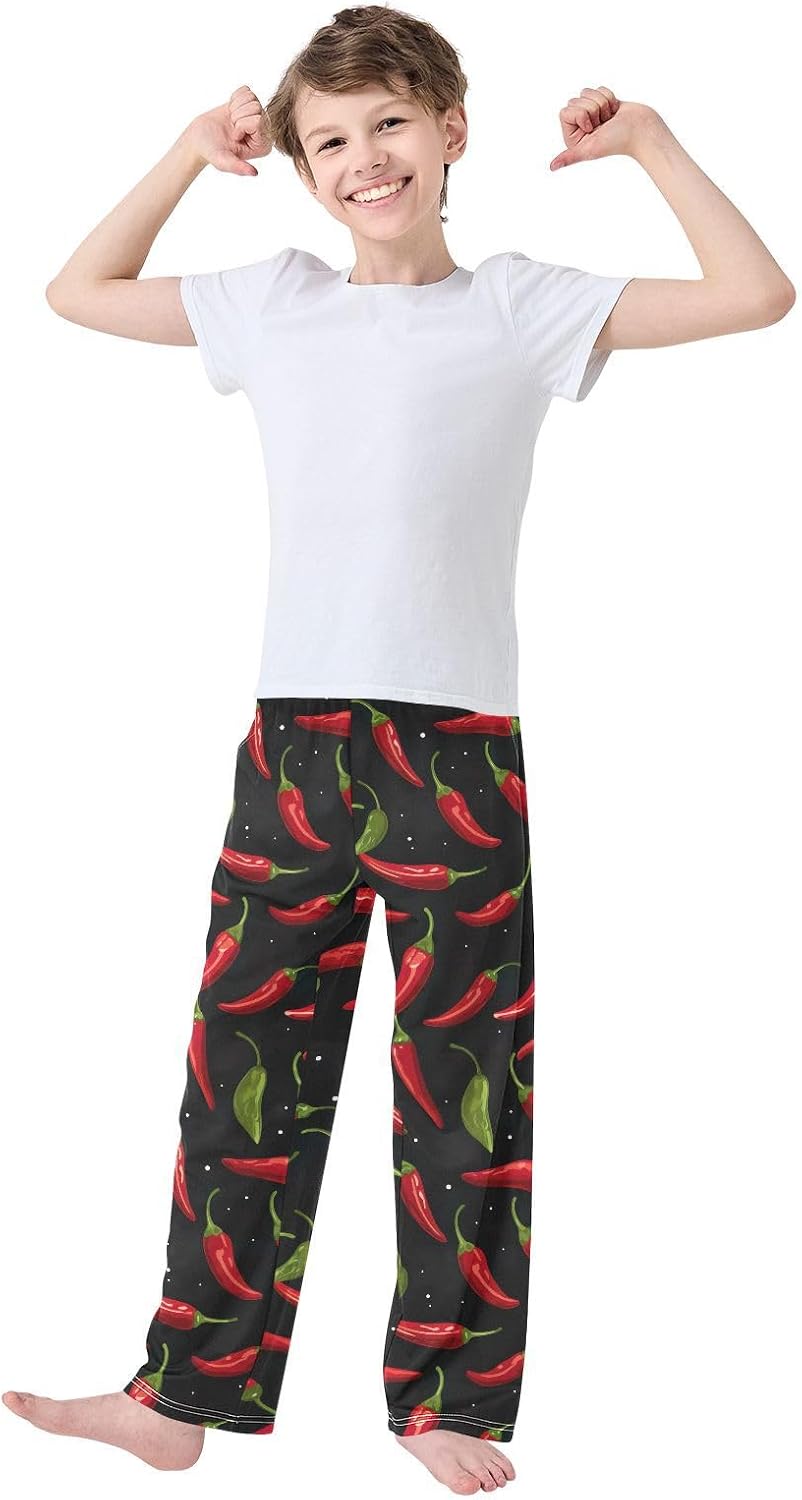 Peppers Spicy Super Soft Pajama Lounge Pants Sleepwear Long Pajama Bottoms with Elastic Waist Pockets for Christmas