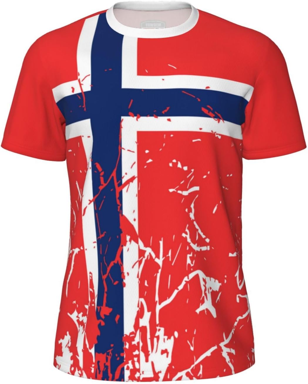 2026 Norway Flag Grain Team Mesh T-Shirt Jerseys for Running Cycling Soccer Fans Tennis Fitness Sports