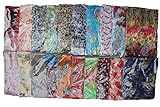 Kuldip Crushed Effect Pashmina Style Scarf Shawl Stole. Mixed designs. (Pack of 10).