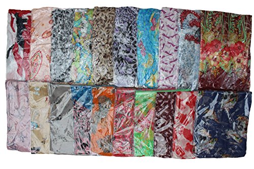 Kuldip Crushed Effect Pashmina Style Scarf Shawl Stole. Mixed designs. (Pack of 5).