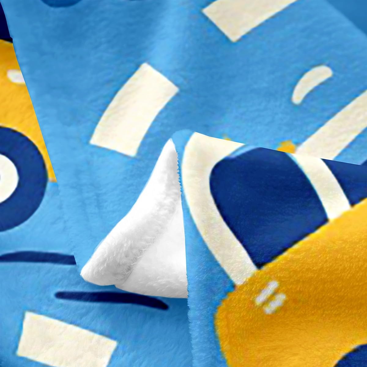 Cartoon Cars Fleece Blanket,Cute Bus Taxi Truck Graffiti Blue Bed Blanket for Kids Teens,Traffic Vehicles Geometric Lines Flannel Blanket for Room Decor,Queen 90"x90"