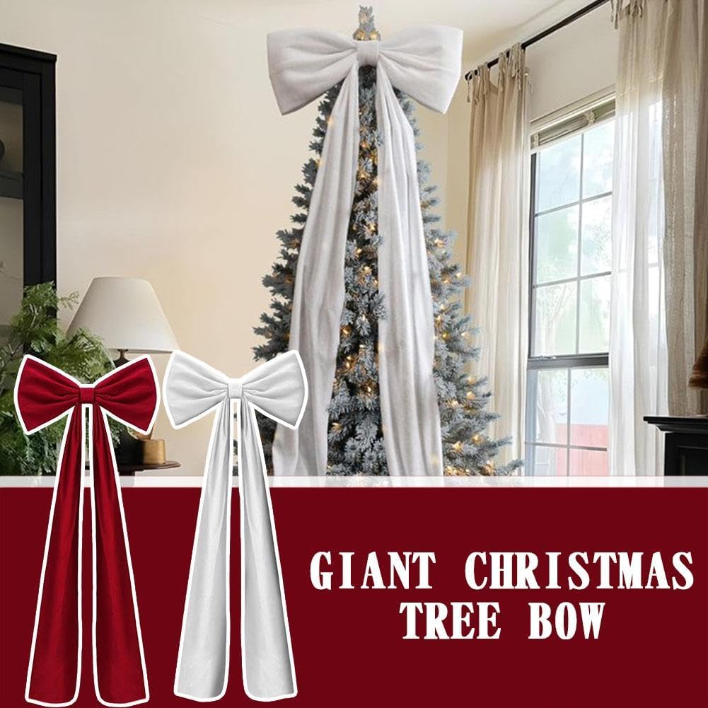 6 Ft Giant Red Velvet Christmas Bow - Valentines Day Christmas Decorations, Large Velvet Bow Garland for Holiday Tree Topper, Big Xmas Bows Valentine Decor for Tree Wreath Home Party & Wedding (Red) - Image 5