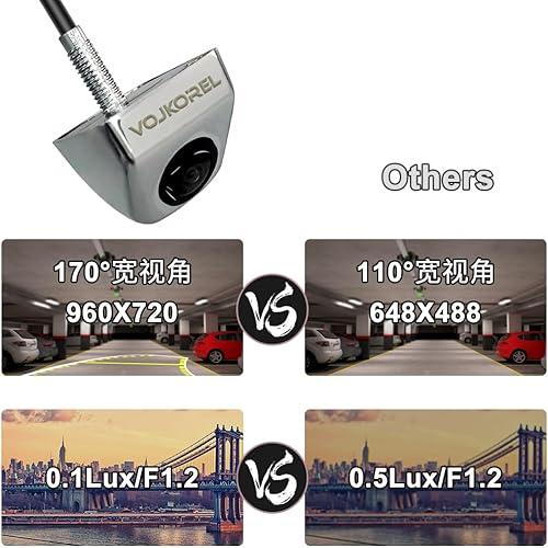 Miniatura 4 de Cámara de respaldo IP68K impermeable visión nocturna gran angular cámara de visión trasera para SUV, camiones, caravanas y camionetas (plateado)