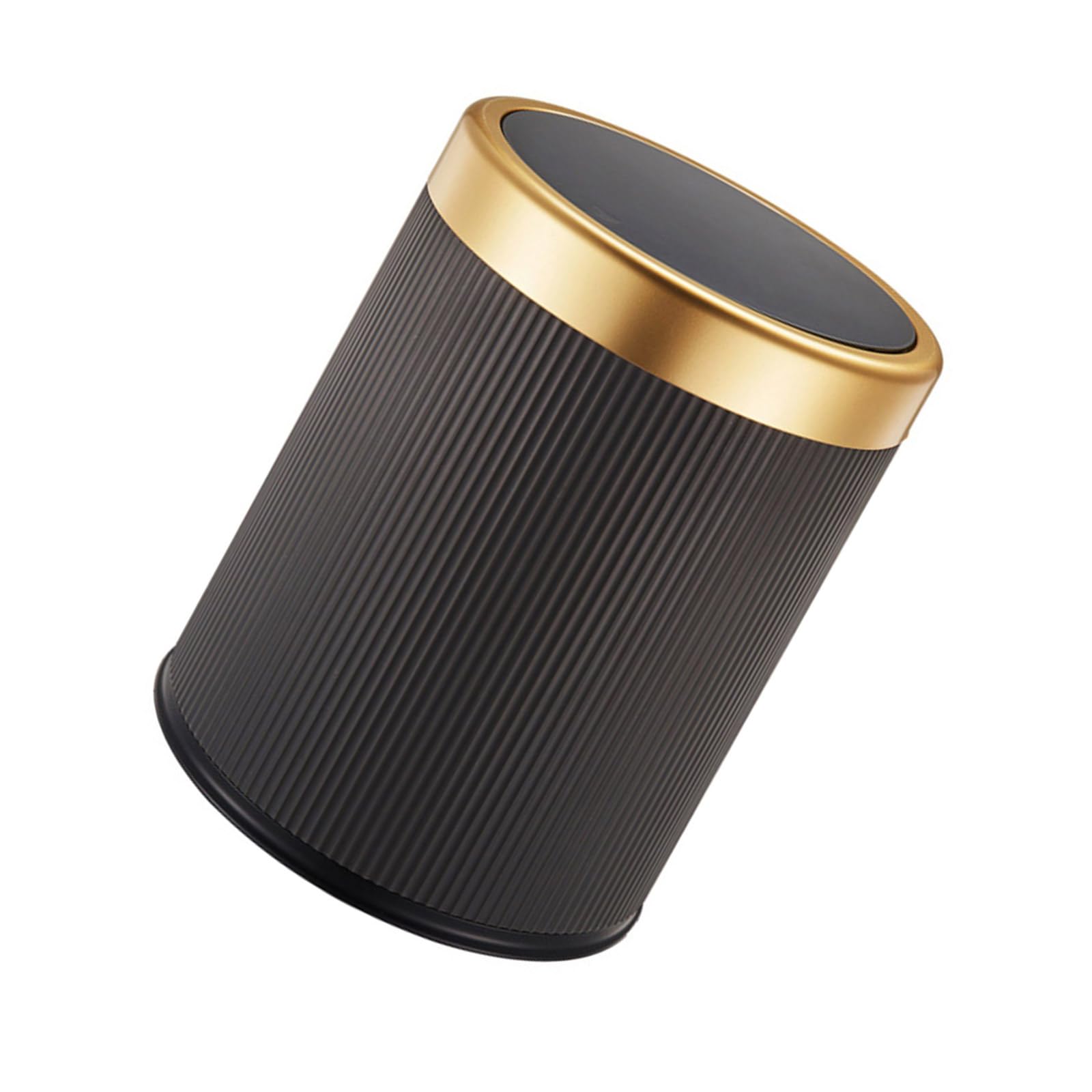 Tsophreniq Round Waste Bin for Home Use, Press Trash Can with Lid Durability Wastbasket Garbage Container Waste Basket