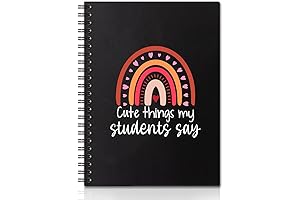 Cute Things My Students Say Hardcover 160 Pages Spiral Notebooks, Teacher Notebook,...