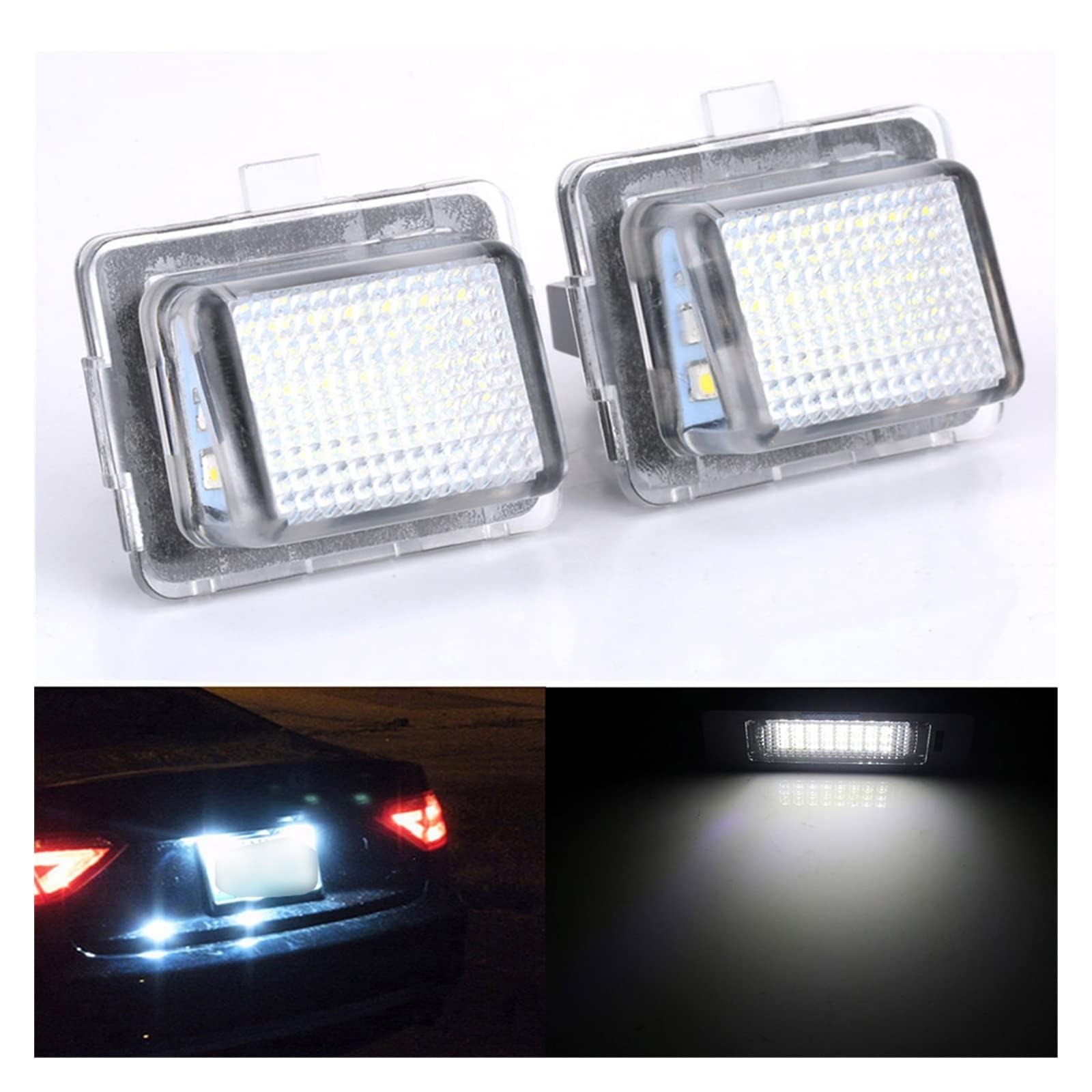XENITE Luce Targa Posteriore 2PCS - Numero Luce della Targa della Lampada per W204 2008-2010 C300 C350 Bianco 12V per W221 S600