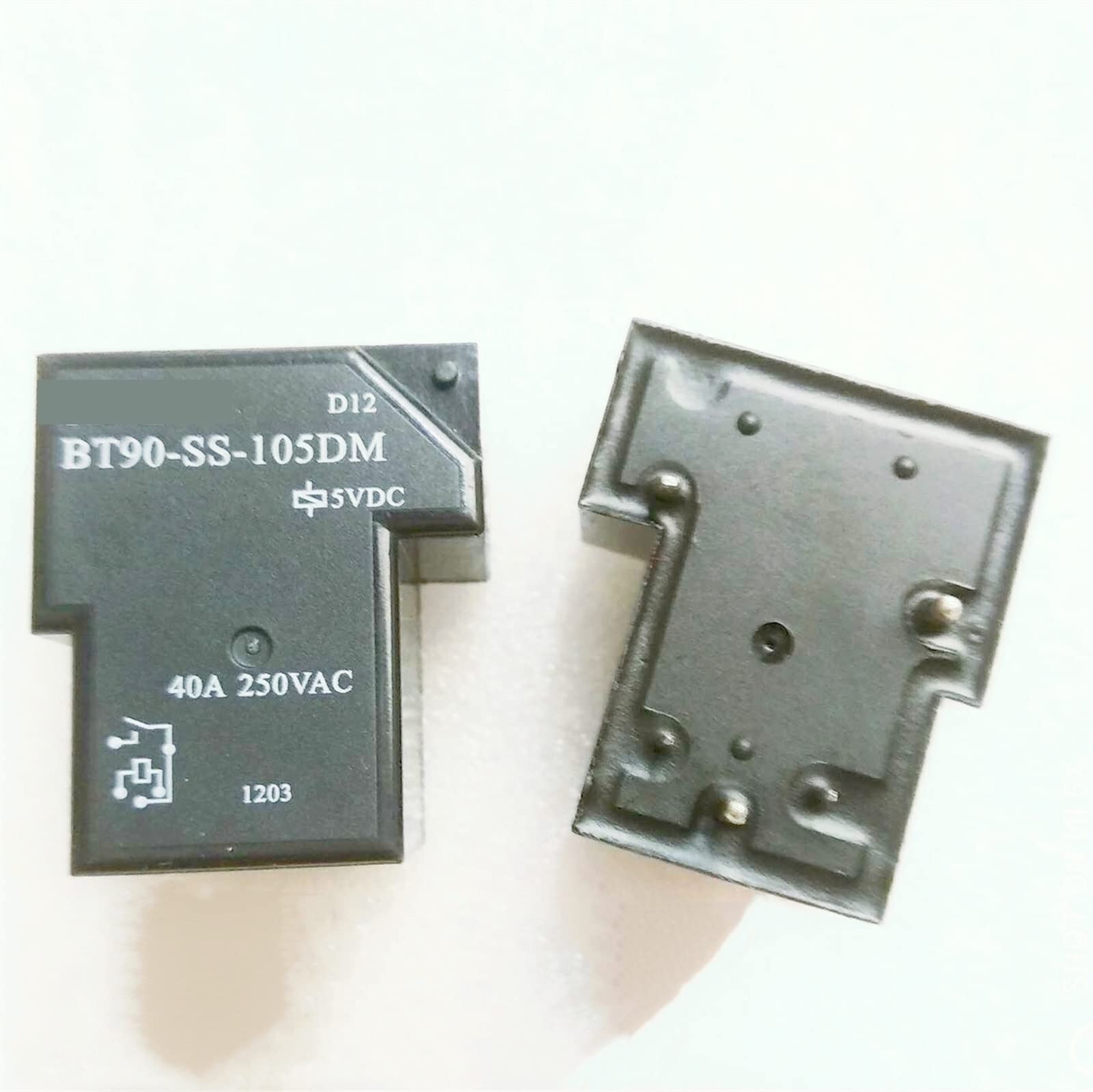 GJZIFGFWQ 5Pcs Relay BT90-SS-105DM 5VDC BBT90-SS-112DM 12VDC BT90-SS-124DM 24VDC BT90 SS 112DM 30A 250VAC 4PIN(BT90-SS-112DM)