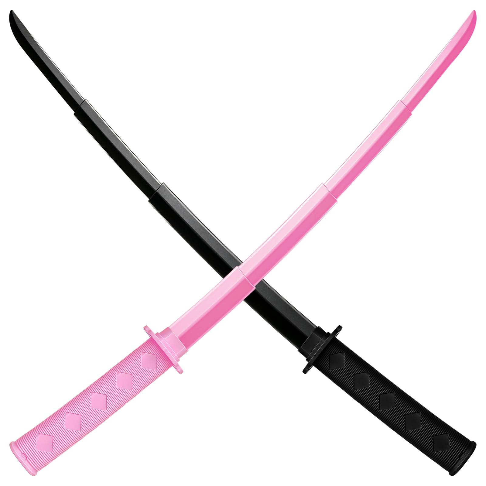 DVOFU 2 Pieces 3D Printed Gravity Retractable Samurai Swords Knife Telescopic Swords Adult Samurai Sword Model Toys Inertia Retractable Anime Cosplay Swords
