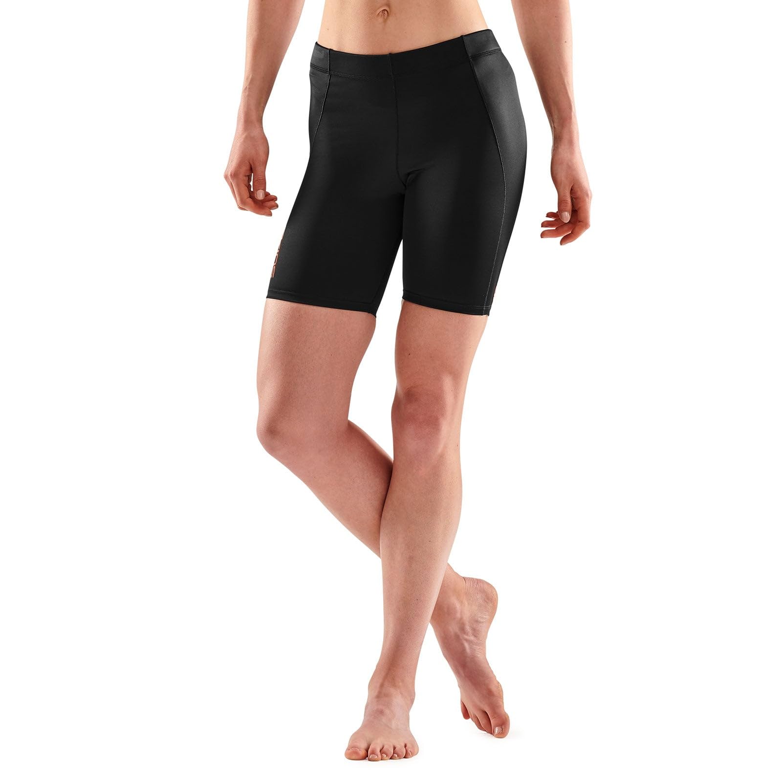 Skins Series-5 Women's Premium Compression Powershorts-Improve Circulation, Reduce Soreness for Rugby, Running & Workouts L Black