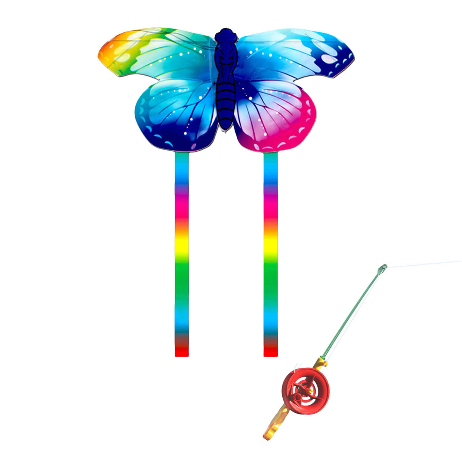 Dynamic Wing Kites Flying Fishing Rod Child Beach Flying Fishing Rod Wing for Kids