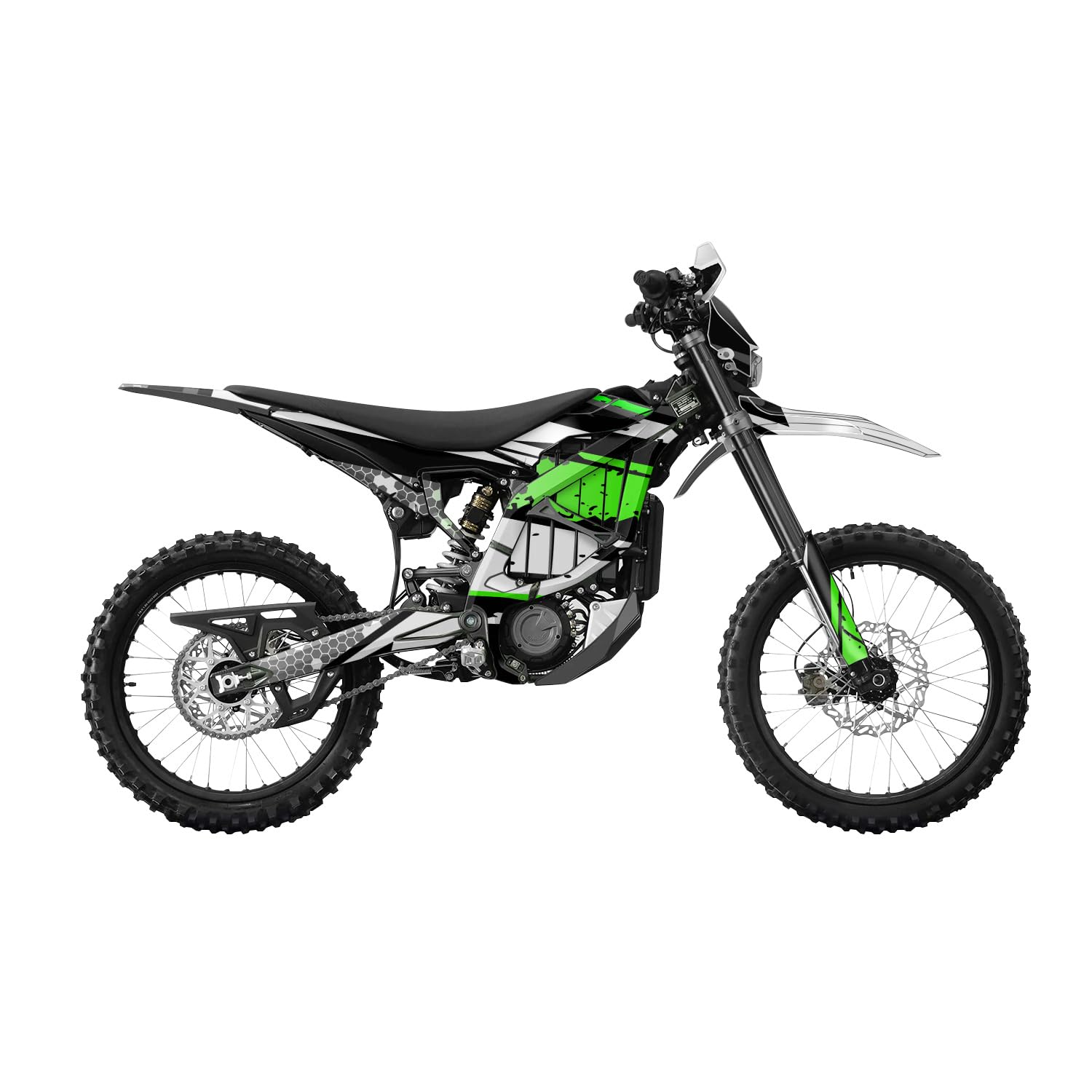 Surron Ultra Bee Graphics Kit Wrap - Grunge Green - Sur-Ron Skin - Premium 3M Vinyl Protective Wrap Decal Cover - Easy to Apply | Crafted in The USA by MightySkins