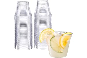 Comfy Package® Clear Disposable PET Plastic Cups