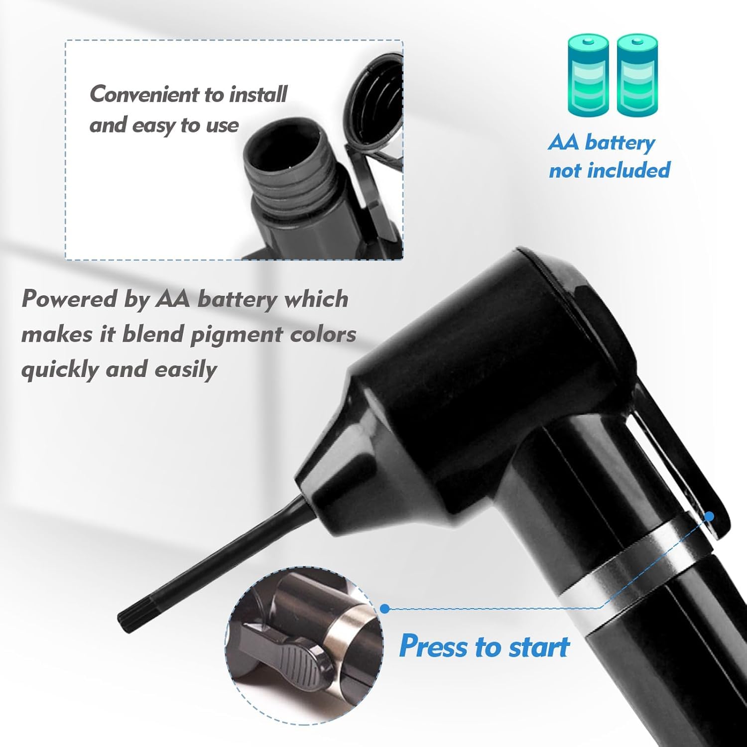 Rayyl Tattoo Ink Mixer Machine with 100pcs Mixing Sticks 100pcs Ink Caps Cups for Mixing Color Pigment Tool and Tattoo Accessories - Image 3