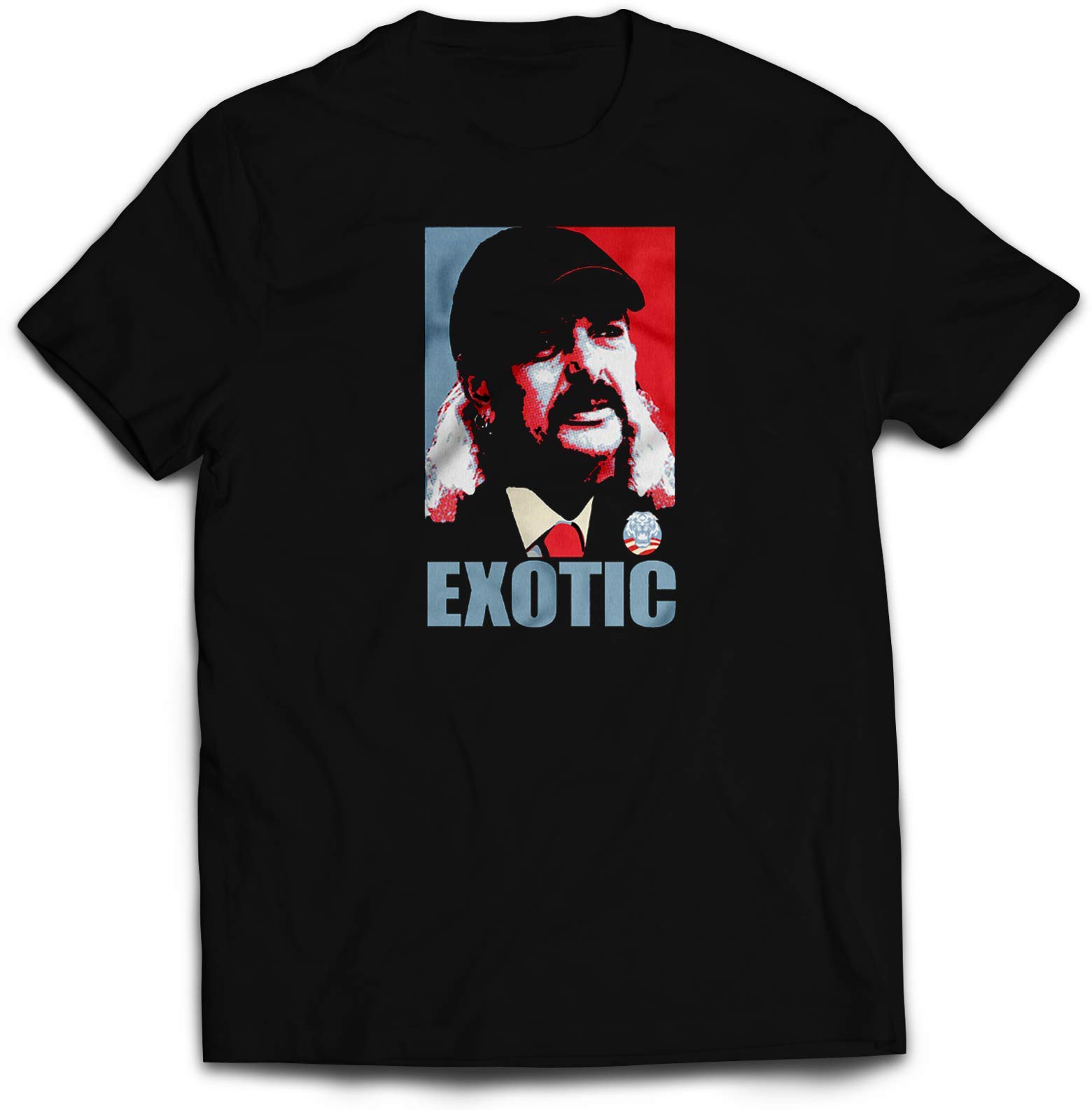 Smartypants Unisex Black Prime Mr Exotic President Campaign T-Shirt- The Tiger King Joe Exotic Gw Zoo Present Twin Needle Collar 100% Combed Ringspun Cotton High Stitch Density Extreme Comfort (2Xl, )