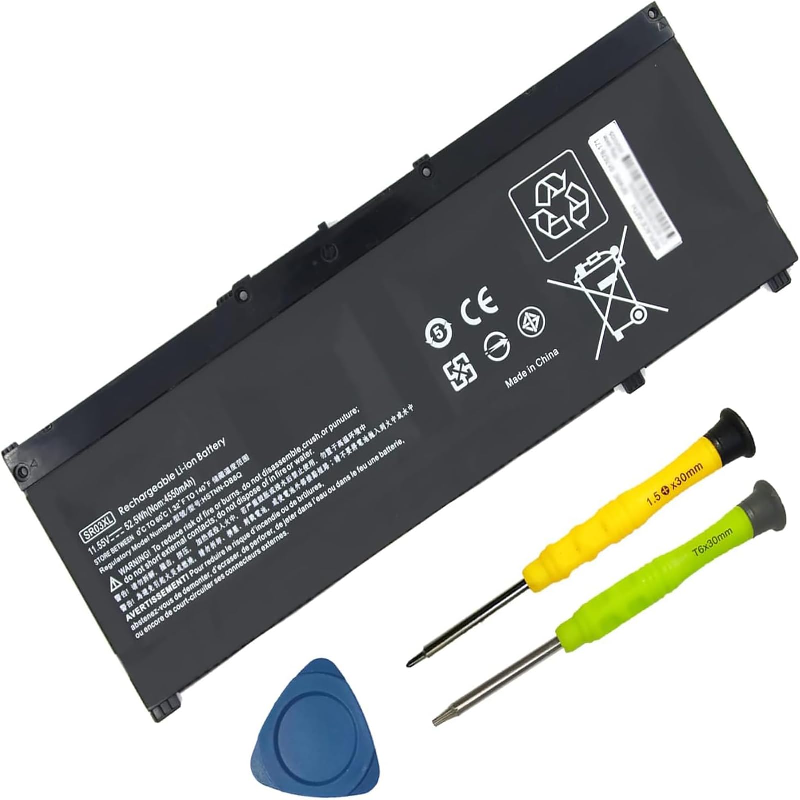SUNNEAR SR03XL L08855-855 Battery Replacement for HP Envy x360 15-CN 15-CP 17-BW Pavilion 15-CX 15-cx0000 15-cx0058wm 15-cx0056wm Serie L08934-2C1 L08934-1B1 L08934-2B1 HSTNN-DB8Q TPN-Q194
