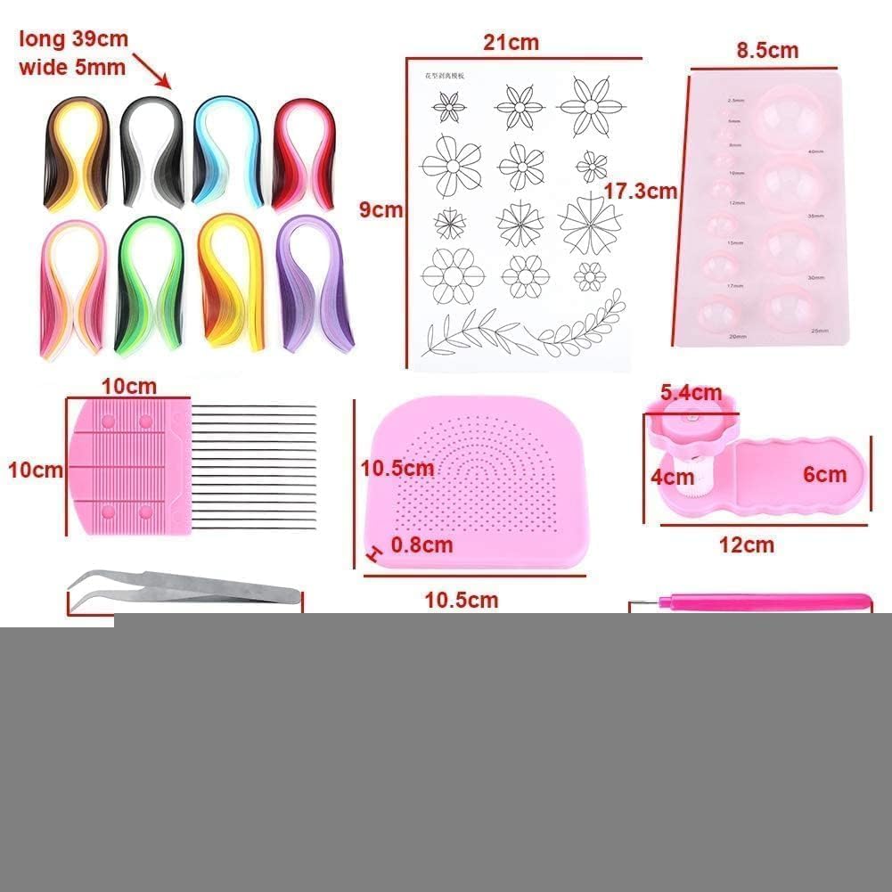 Kit Complet de Quilling Papier pour Débutant, Outils et Bandes Multi-Outils pour Création Artisanale DIY