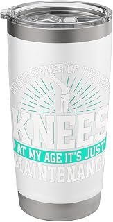 Knee Replacement Surgery Shirt Funny Get Well Gift Hospital Stainless Steel Insulated Tumbler