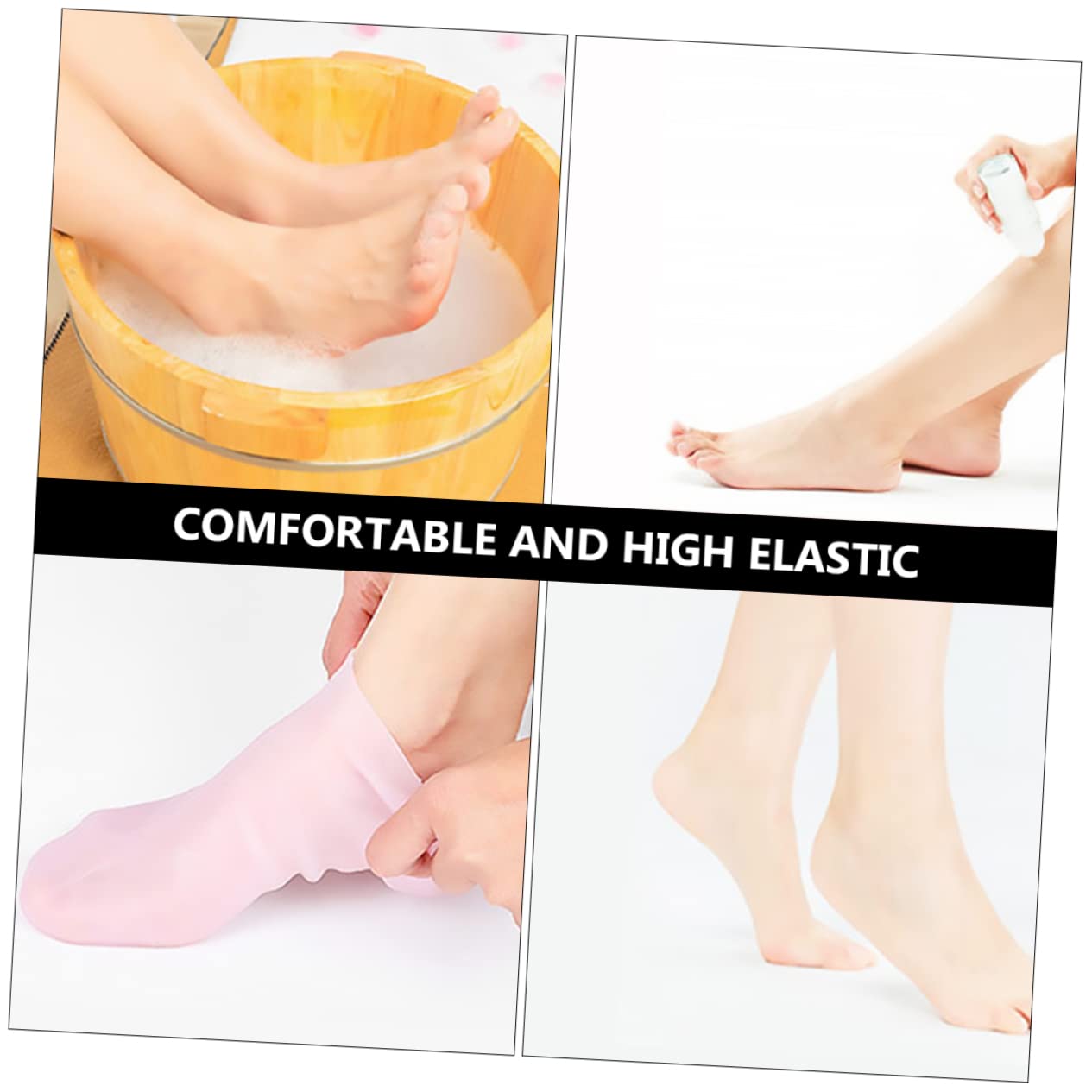 Ipetboom Moisturizing Heel Socks Foot Moisturizer Socks Dry Protective Feet Skin Comfortable Elastic 41-43