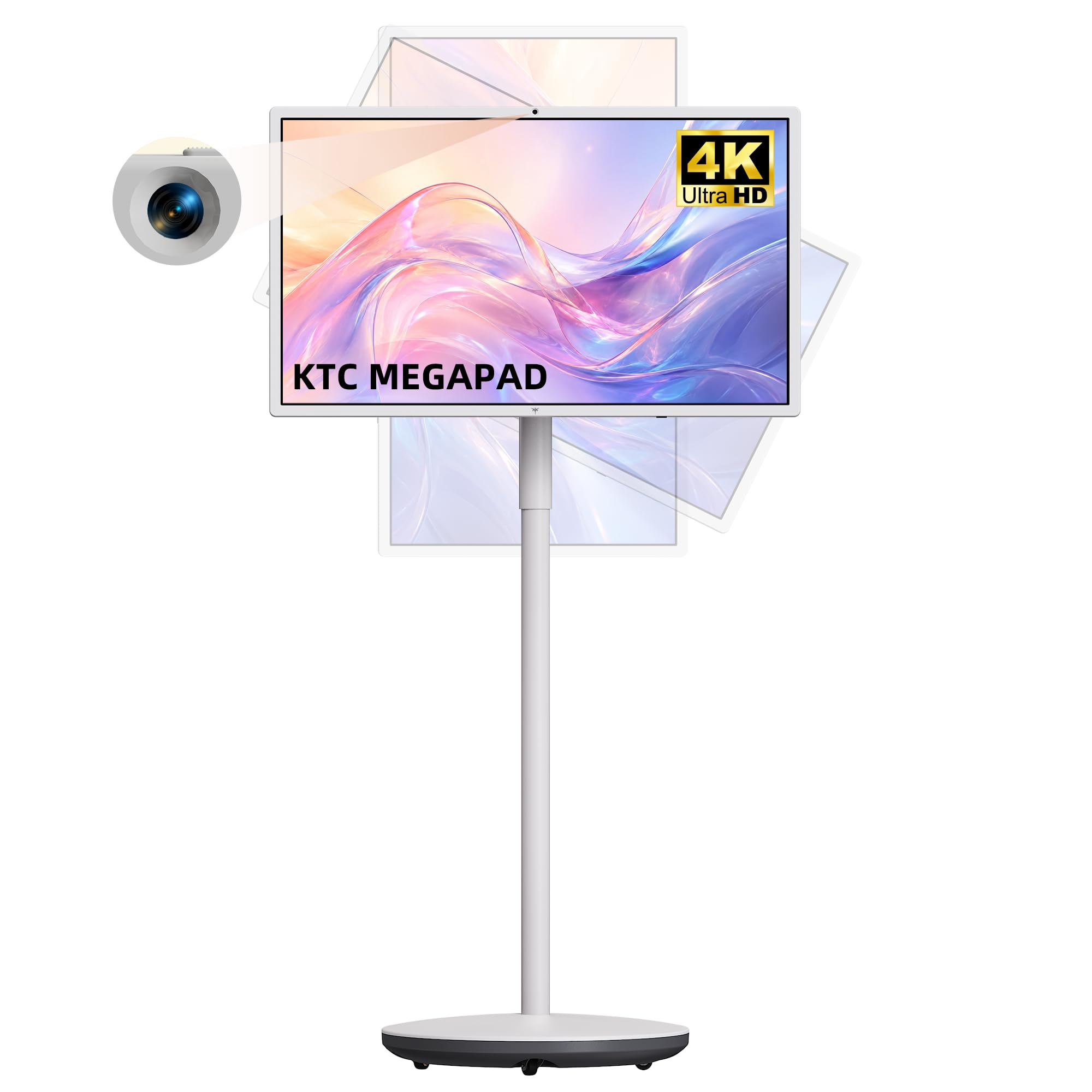 KTC MEGAPAD 32 Inch 4K Smart Portable Touchscreen TV on Wheels, A32Q7S