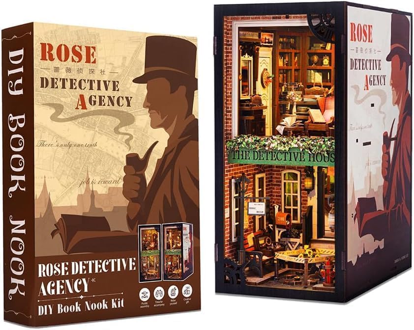 Wizardi Book Nook Miniature - Rose Detective Agency Roombox Kit