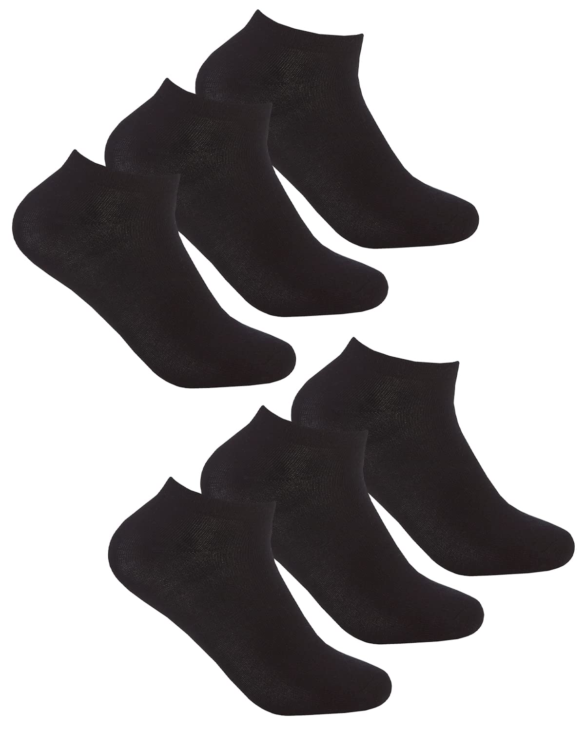 Undercover 6 Pairs Ladies Bamboo Trainer Socks 41B681 Black