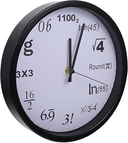 Miniatura 1 de 1pc Function Decorated Clock Home Decor Wall Clock Office Decor Wall Clock Digital Clock Metal Wall Clock Math Equation Clock Digital Wall Clock