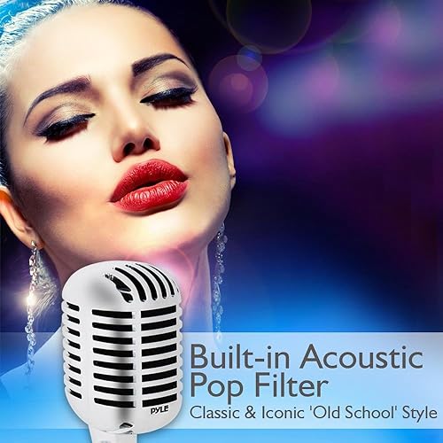Miniatura 8 de Pyle Pro PDMICR42SL - Micrófono de estudio de escritorio compacto de estilo retro vintage vintage dinámico ajustable (4 unidades)