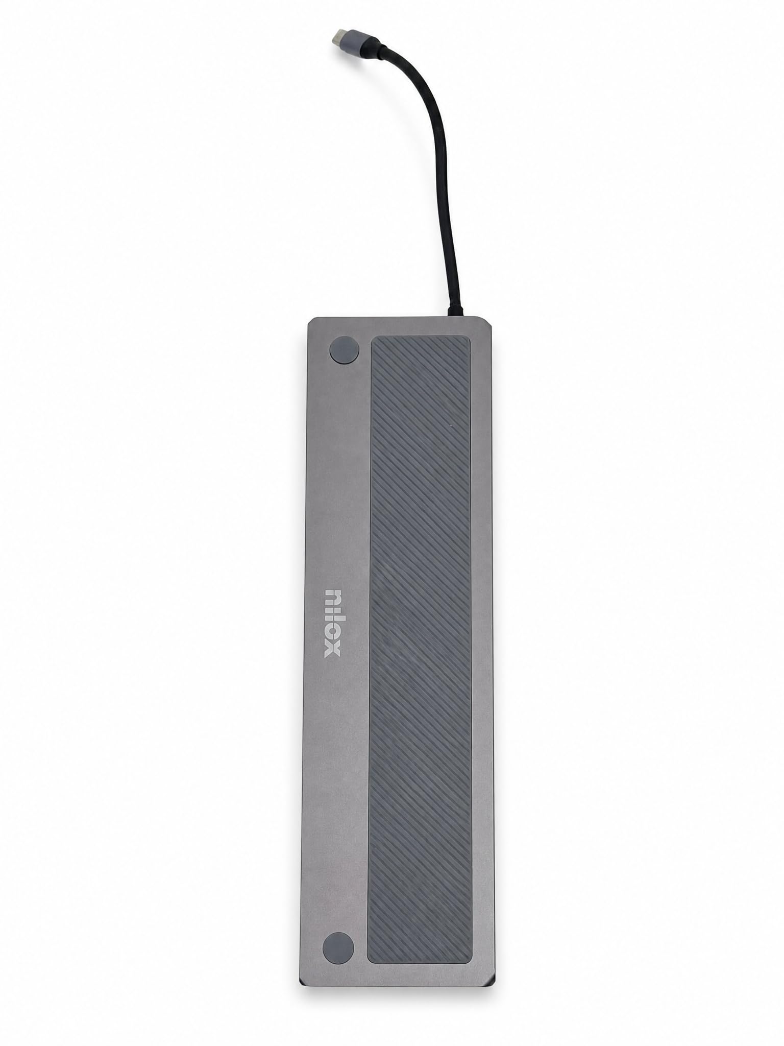 Nilox, Hub USB-C 13 en 1, Docking Station, Estructura Slim, Plug & Play | con 2 HDMI 4K, DisplayPort 4K, 3 USB 3.0, 2 USB-C, PD 100W, Ethernet RJ45, SD/MicroSD, Audio 3,5 mm