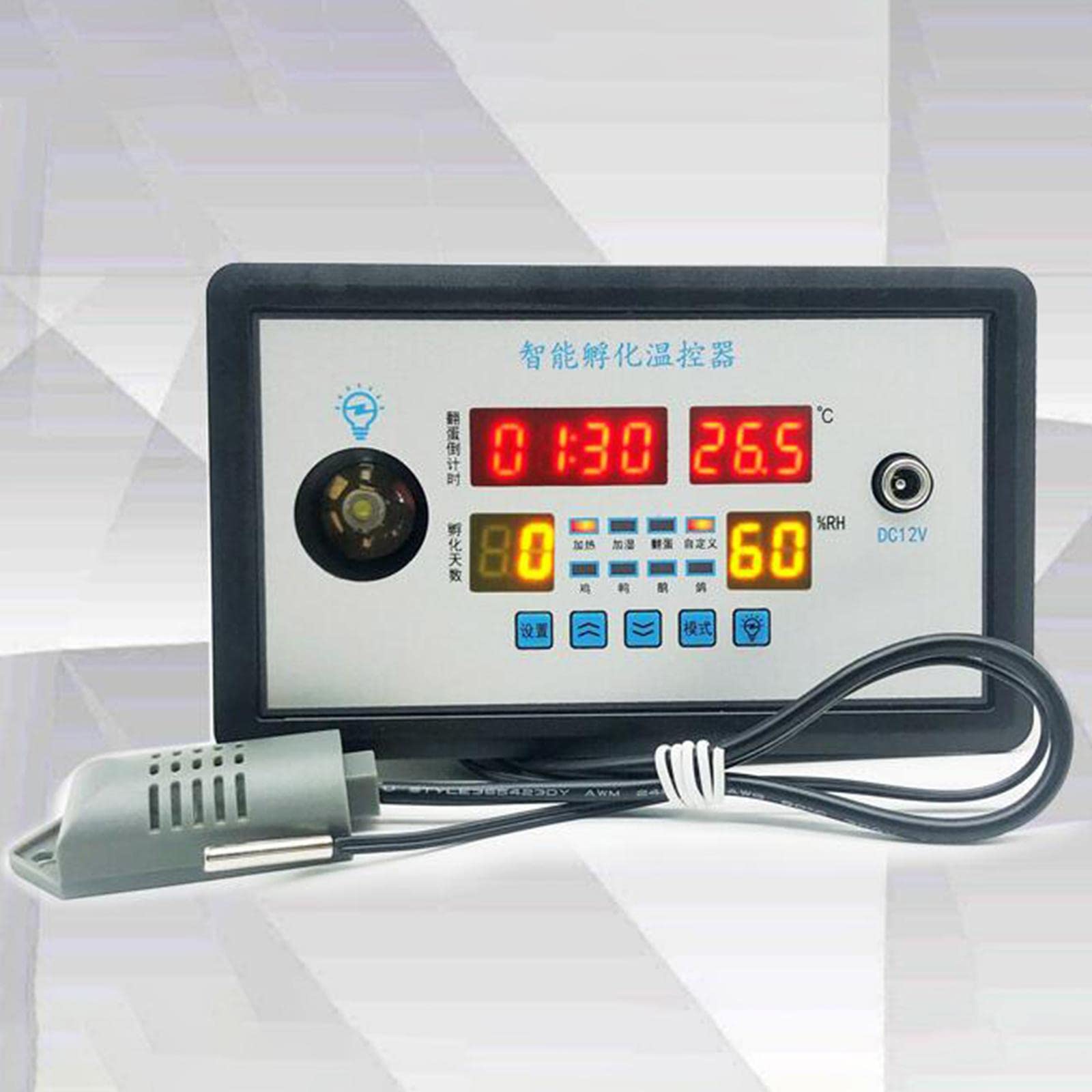 Termostato Digital Controlador de Temperatura Controlador de Humedad Sonda NTC Control Automático Función Limpieza Práctica Adecuado para, Humedad