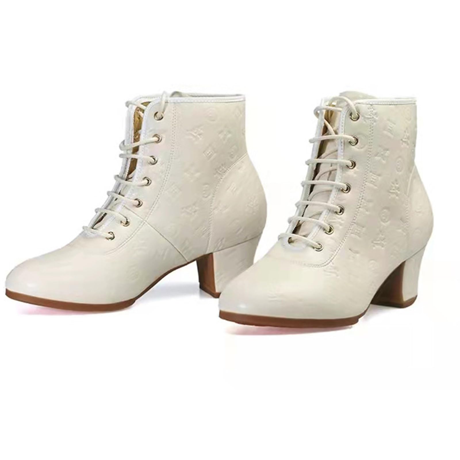 Scarpe da Ballo Latino Scarpe da Ballo da Donna Stivaletti Corti Suola in Gomma Scarpe da Ballo quadrate Antiscivolo Scarpe da Ballo for Prestazioni Professionali Scarpe da Ballo da Sala