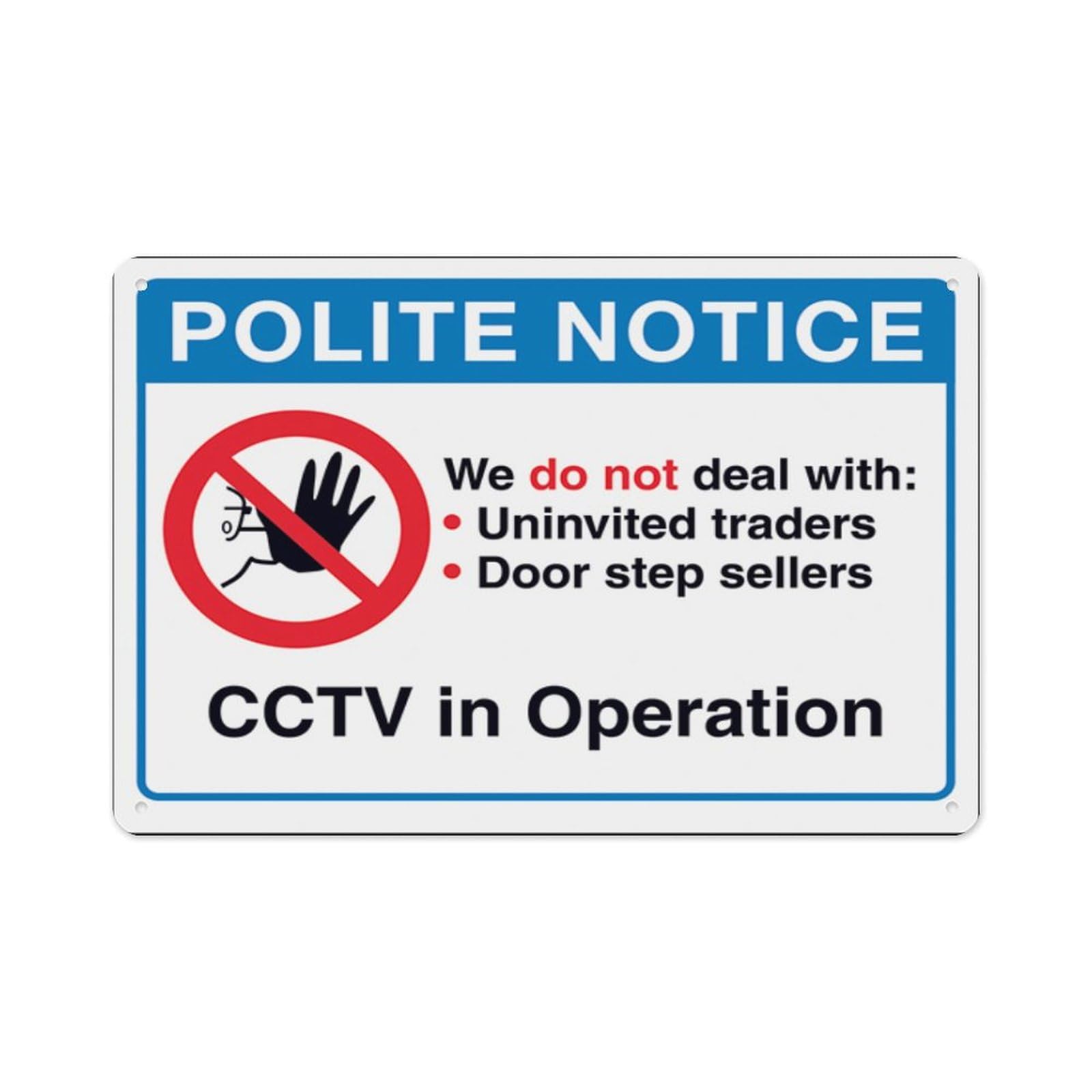 peiyeety Polite Notice, We DoDeal With...Cctv In Operation Aluminum Tin Warning Signs For Home Outdoor Garden 8X12 Inches