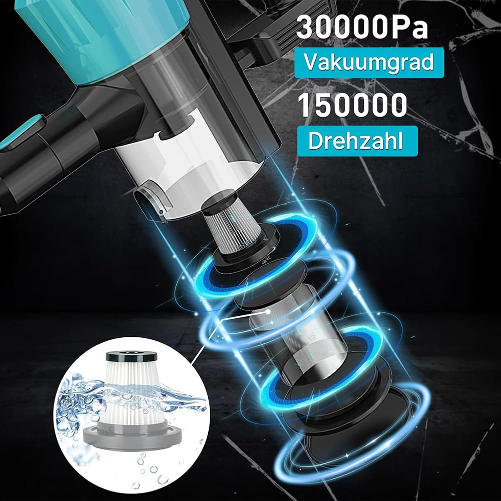 Akku Staubsauger mit Tierhaardüse, für Makita 18V 2X 5.5AH Akku,3-in-1 Kabelloser Akkustaubsauger, 0.6L Staubbehälter,Smart Display,für Tierhaare, Teppich, Hartboden