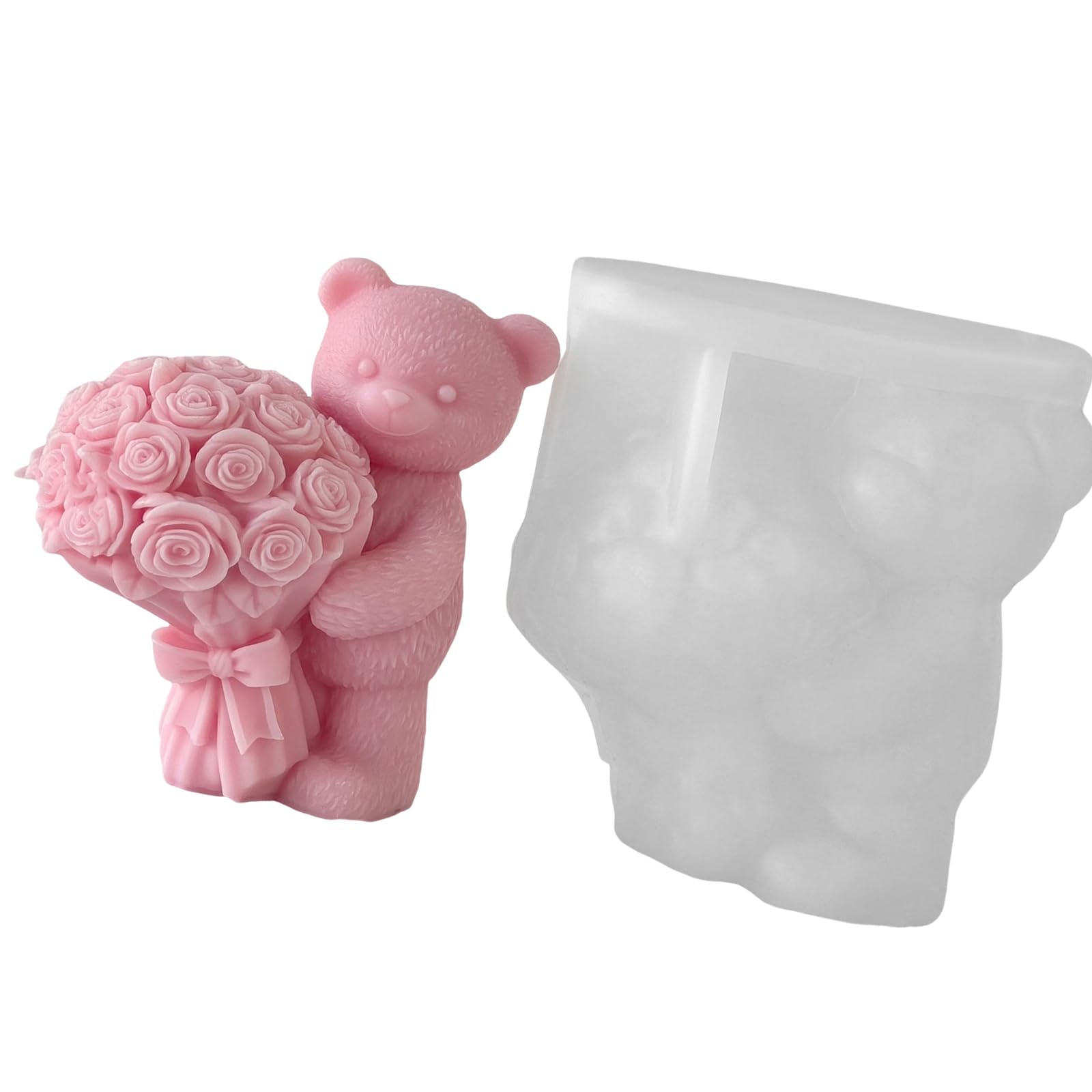 Tsophreniq Bear Mold for Making, Silicone CandledMold Bear Epoxy Resin Casting Molds for Diys, Candled, Soap Resin Ornament Mold