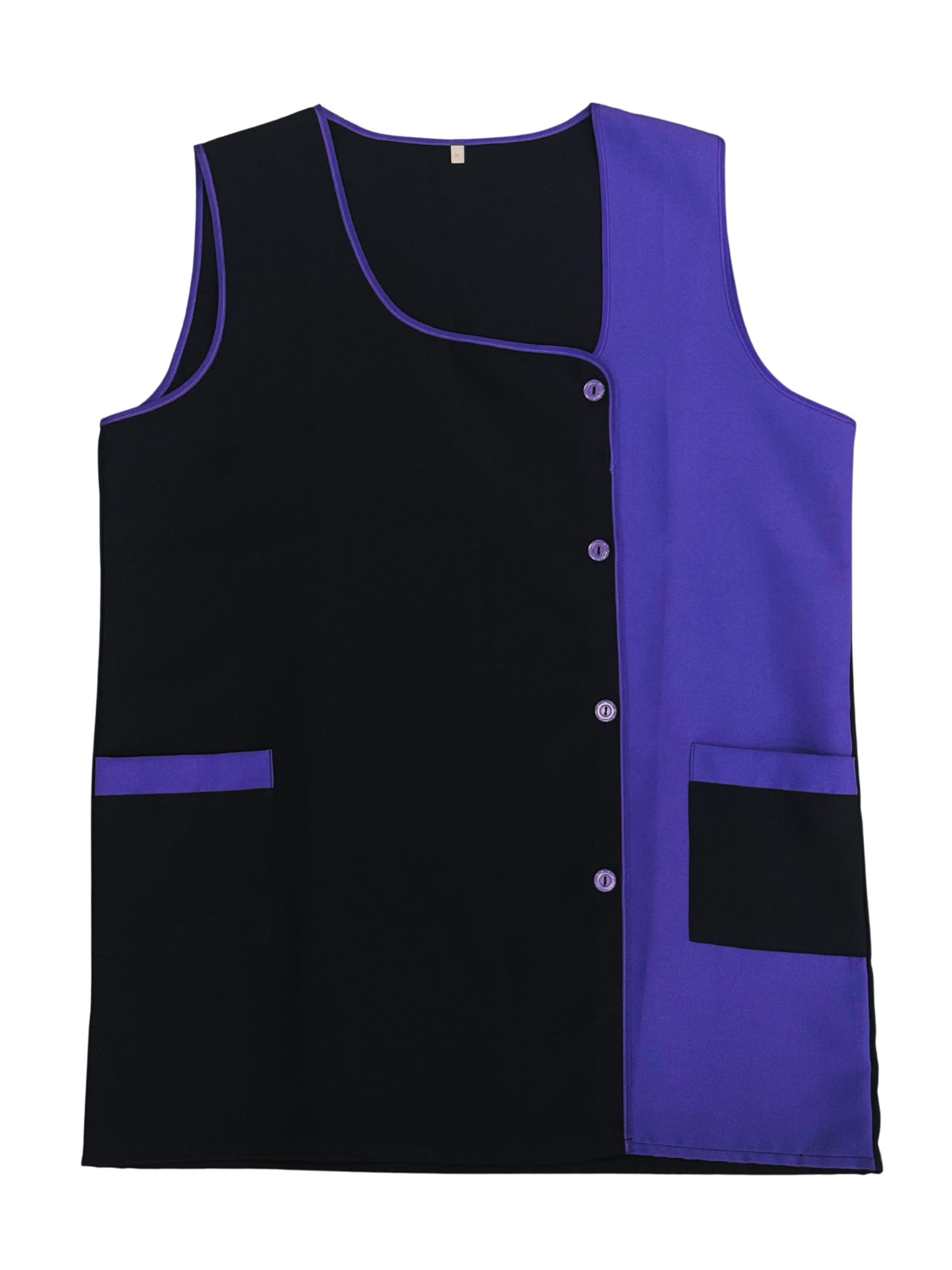 Victory KAIXUAN – DELANTAL CHALECO – DELANTAL LIMPIEZA SEÑORA BICOLOR – UNIFORME DE SERVICIO DOMÉSTICO Y LIMPIEZA SANIDAD MÉDICO HOSTELERÍA – SERIE 630