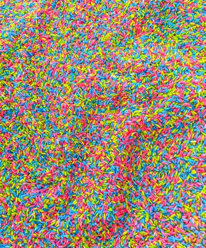Image of Sensory Bin Filler for Sensory Table - Colored Rice for Sensory Play (Summer Rice)