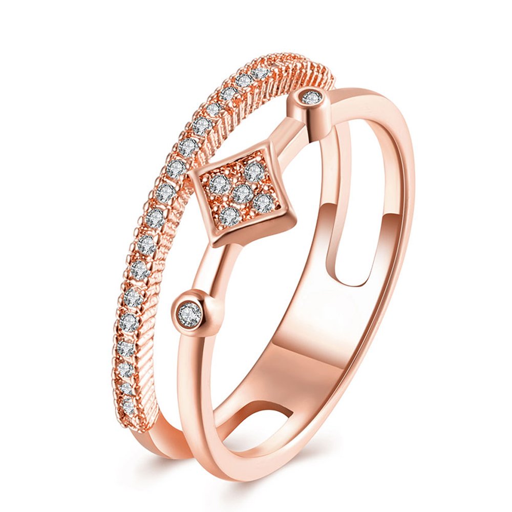 Yellow Chimes Rings for Women Rose Gold Rings Crystal Pave Setting Eternity Love 18K Rose Gold Plated Adjustable Ring for Women& Girls. (B077GR5PCL) Amazon Price History, Amazon Price Tracker