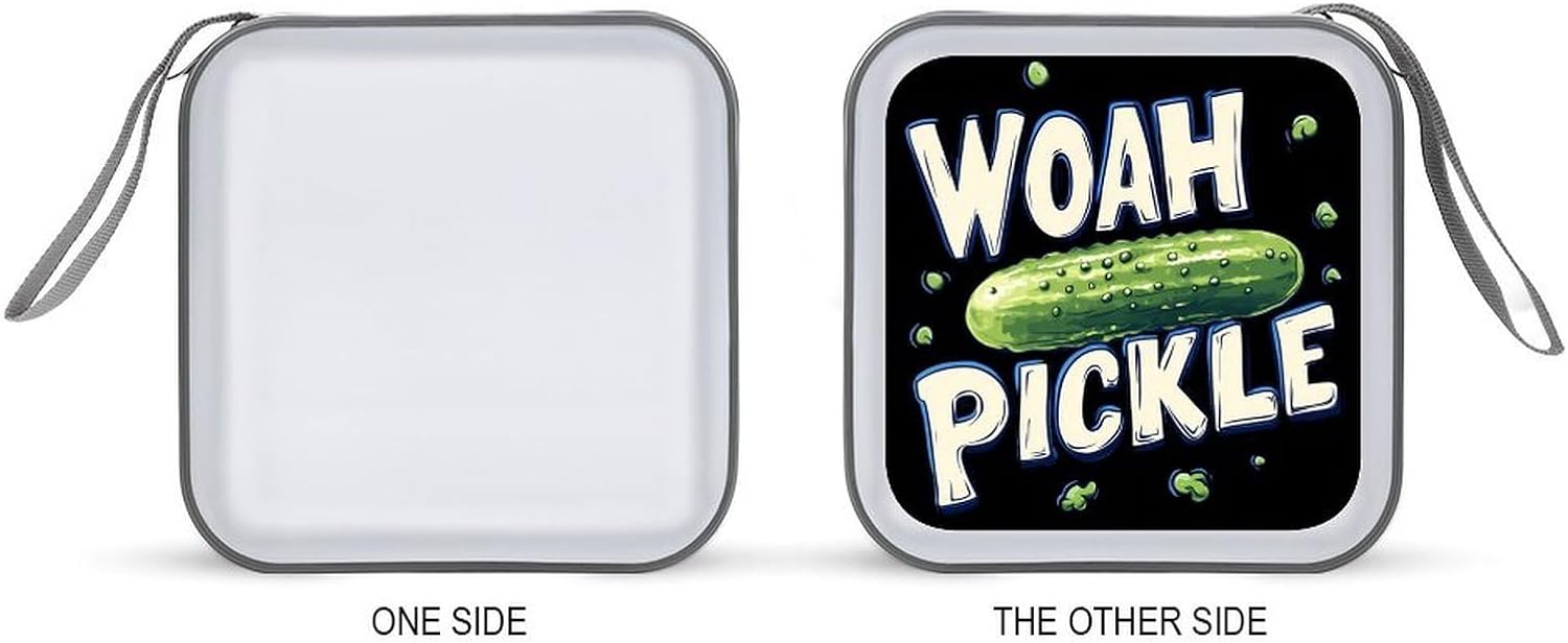 Woah Pickles Cucumbers Protective CD Case Storage Rack 40 Capacity DVD Holder Organizer Car Travel